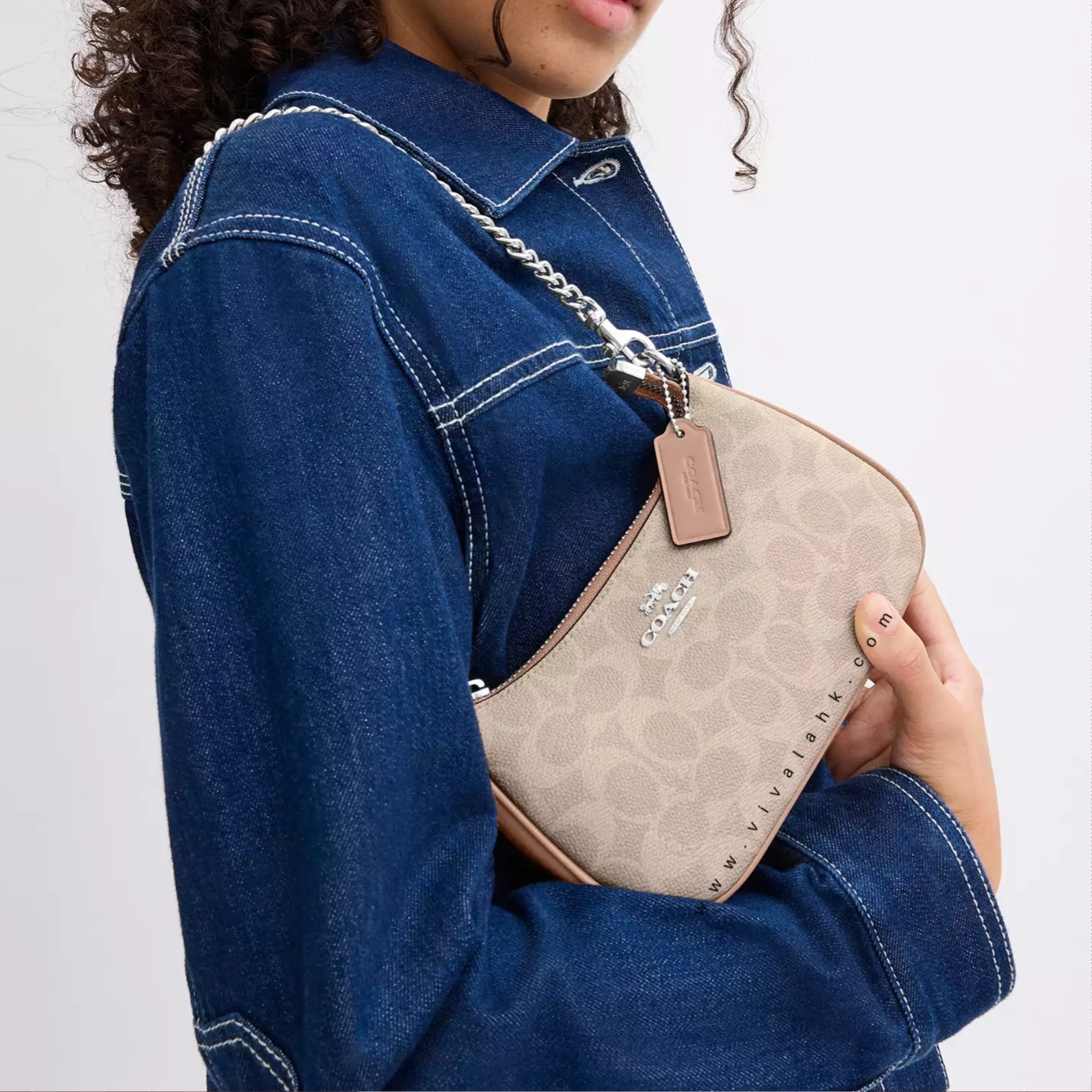 Coach - Teri 手提+斜孭多用袋 (Mini) (C字暗花) (CW323)