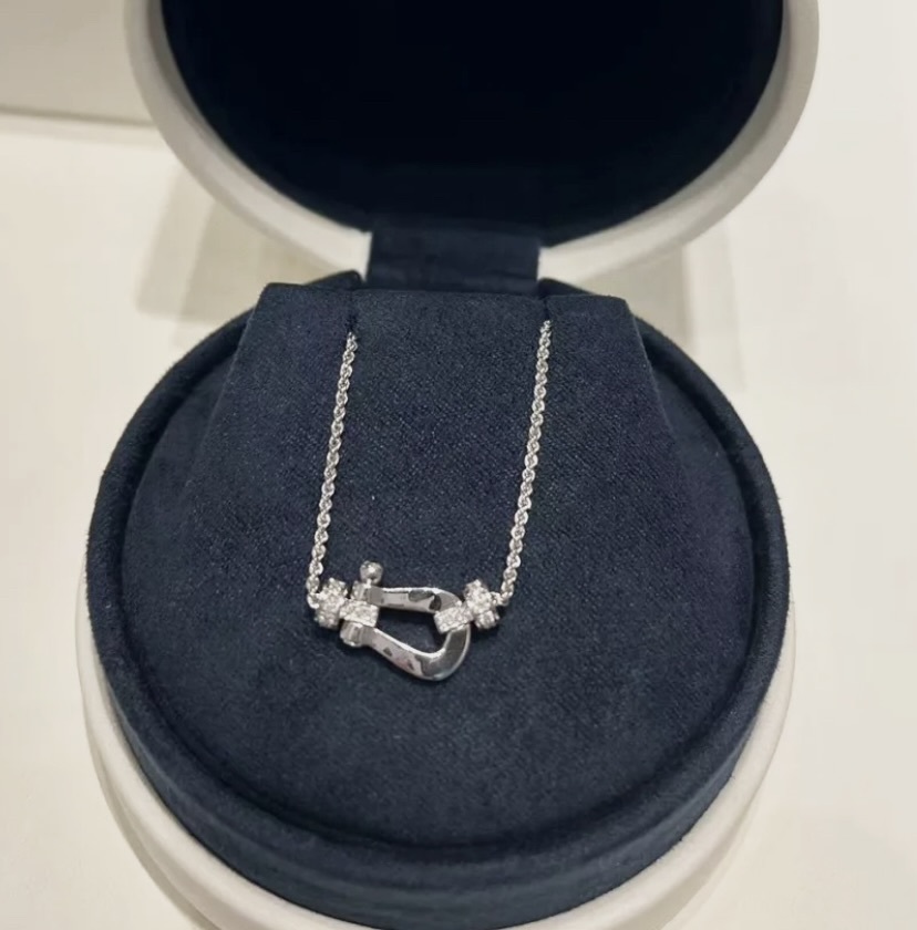 FRED Force 10 頸鏈 18K 白金與鑽石