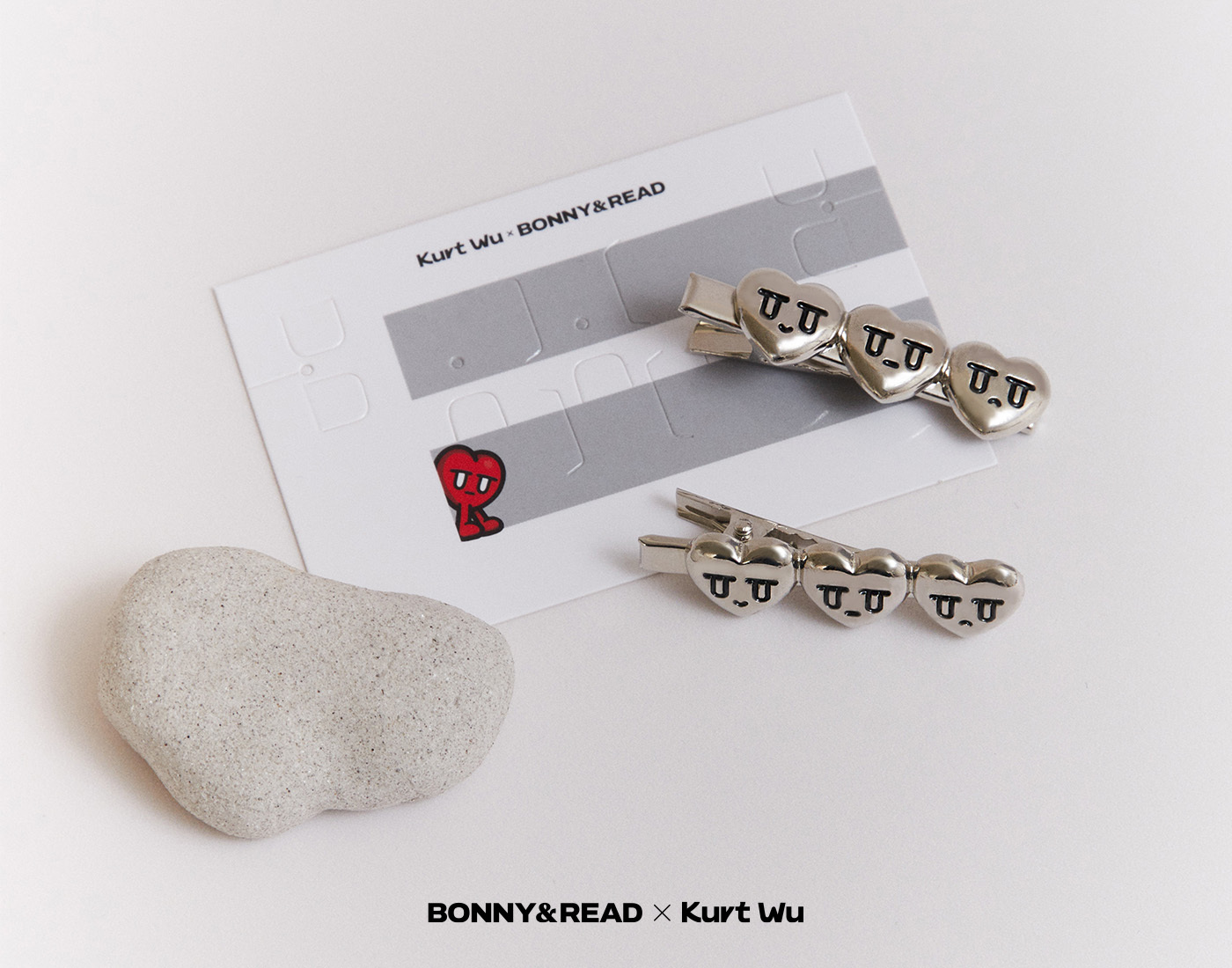 飾品,kurt聯名,kurt wu,愛心,髮夾,髮夾組,hairclips