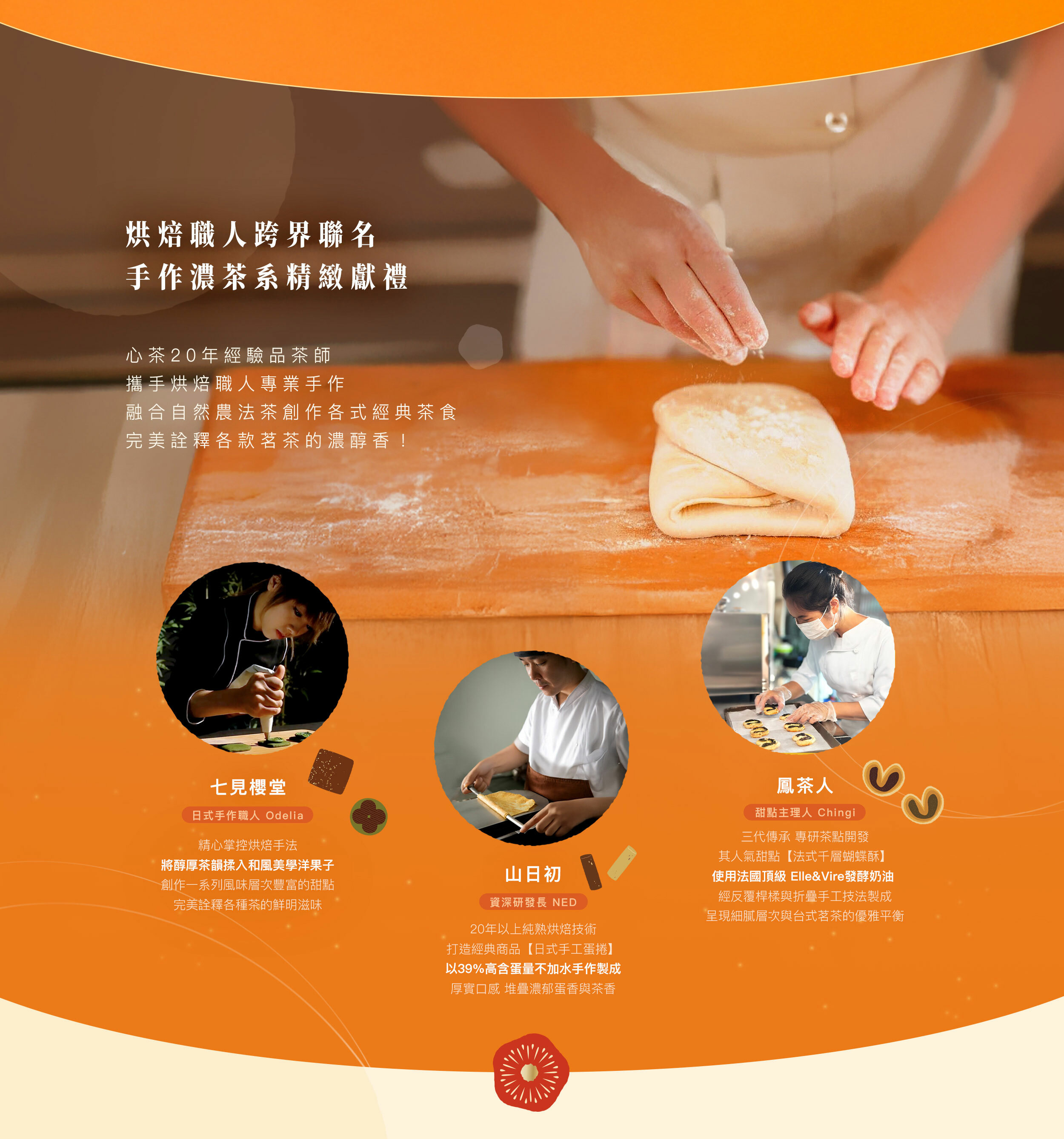 2025新年,烘焙職人跨界聯名,濃茶系甜點,七見櫻堂,山日初,鳳茶人