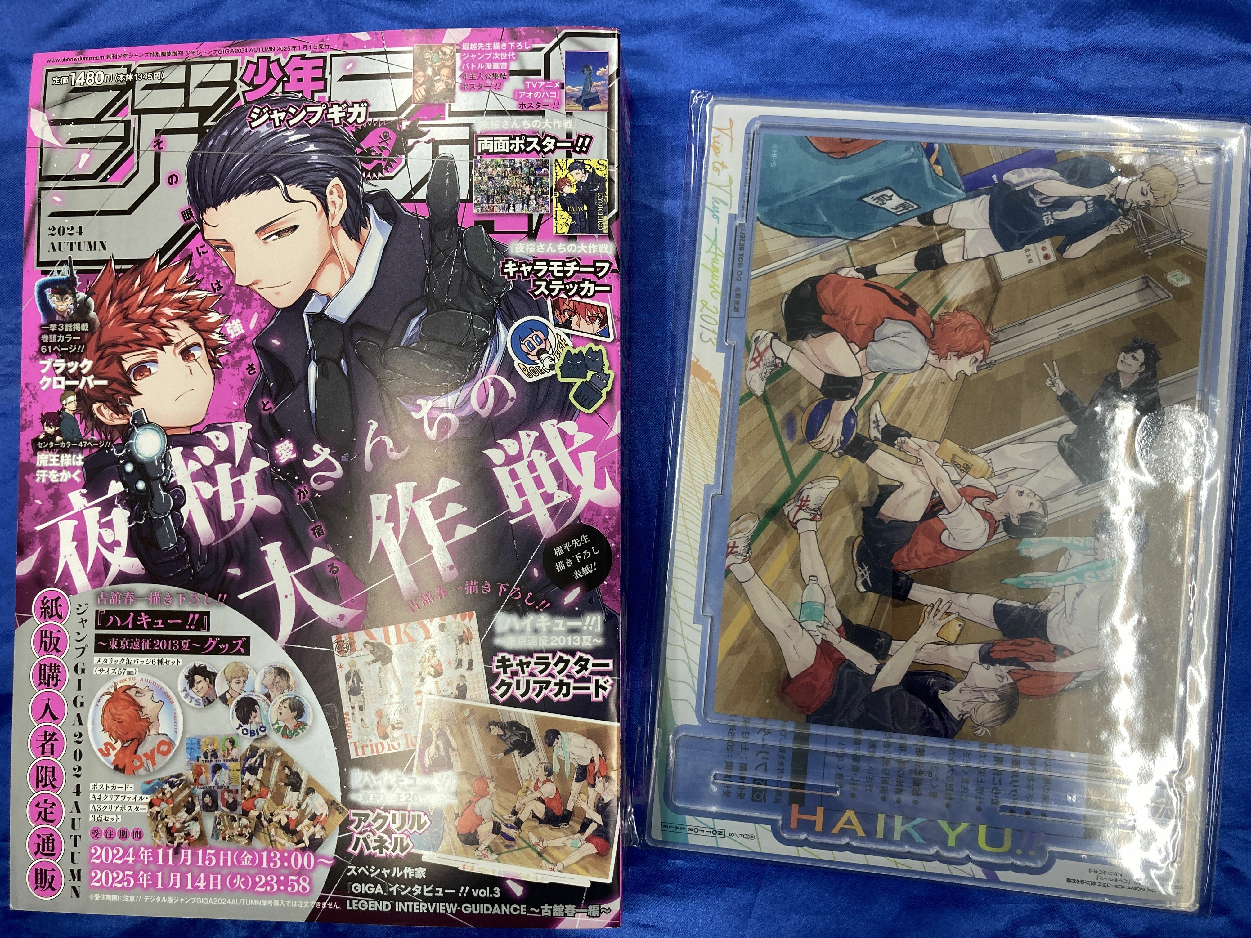 現貨ジャンプ JUMP GIGA 2024 AUTUMN 排球少年立牌及透卡附錄