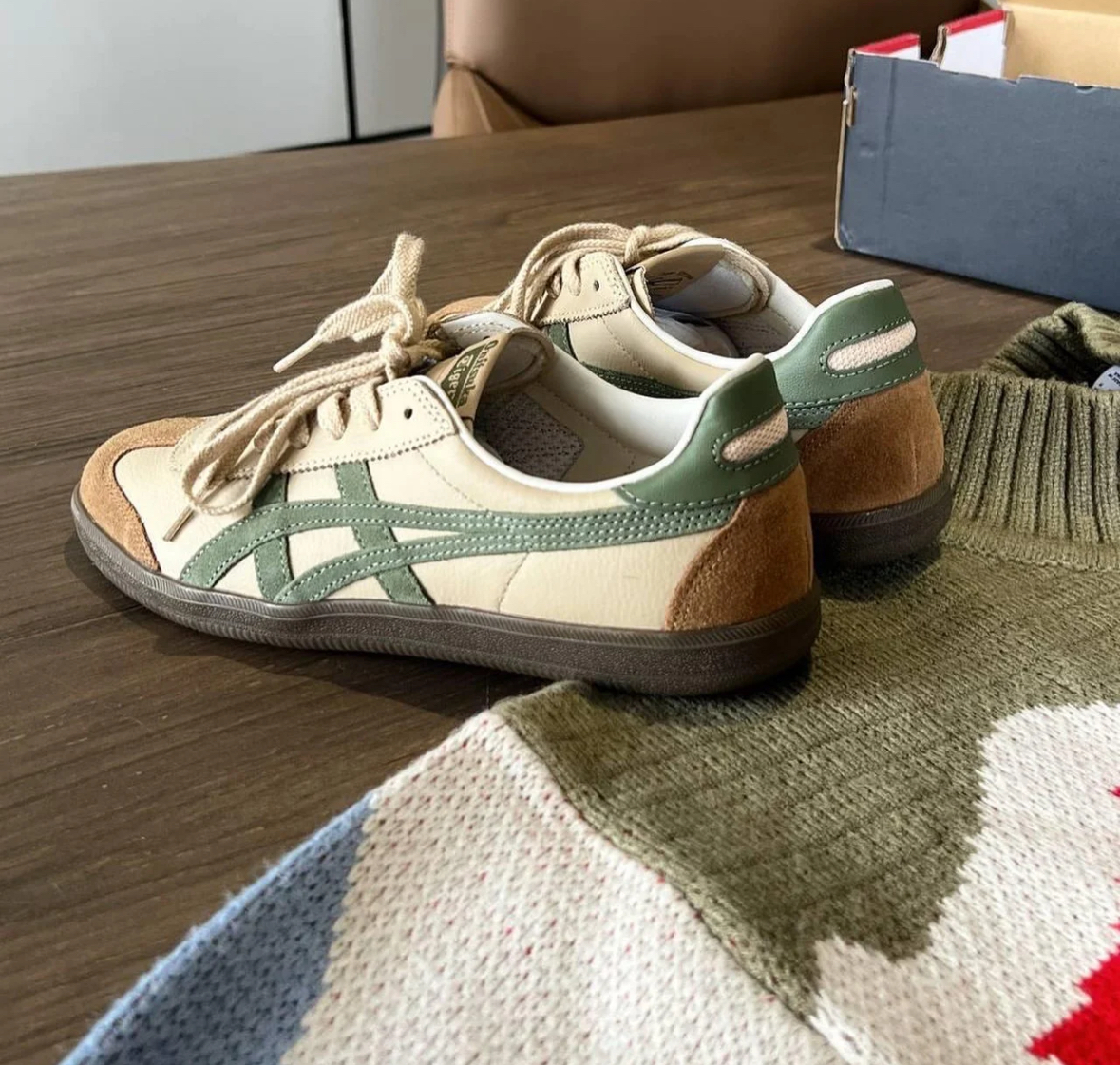 Onitsuka Tiger Tokuten 鬼塚虎 棕綠色 棕色 綠色 麂皮 皮革 1183C086-250/預購