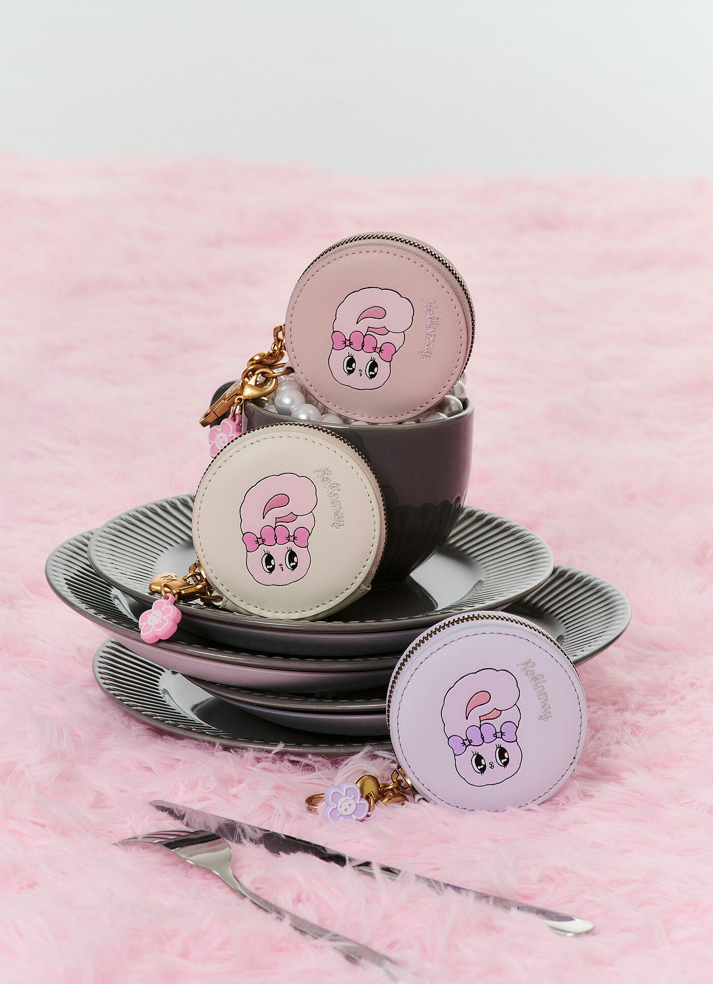 ★RM x Esther Bunny 真皮零錢包 コラボ コインケース/送料込 Qoo10] エスターバニー コインケース/コイン財布