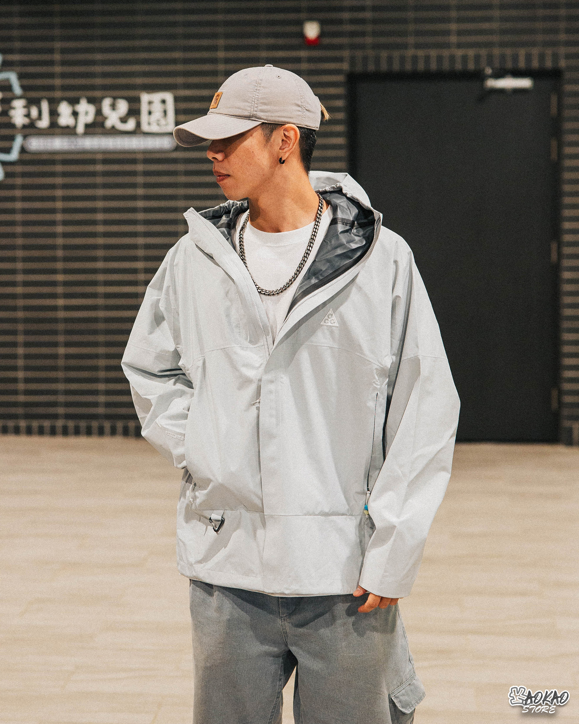 Nike ACG STORM-FIT Cascade Rains Mサイズ 美品 NIKE AS M ACG Storm-FIT 'Cascade Rains' JKT 黑色灰色機能防水
