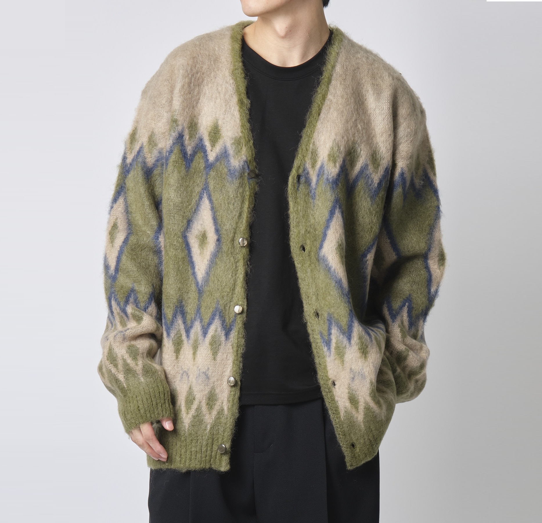 NEEDLES 2024 A/W MOHAIR CARDIGAN DIAMOND - PRE ORDER ITEM (預訂中)