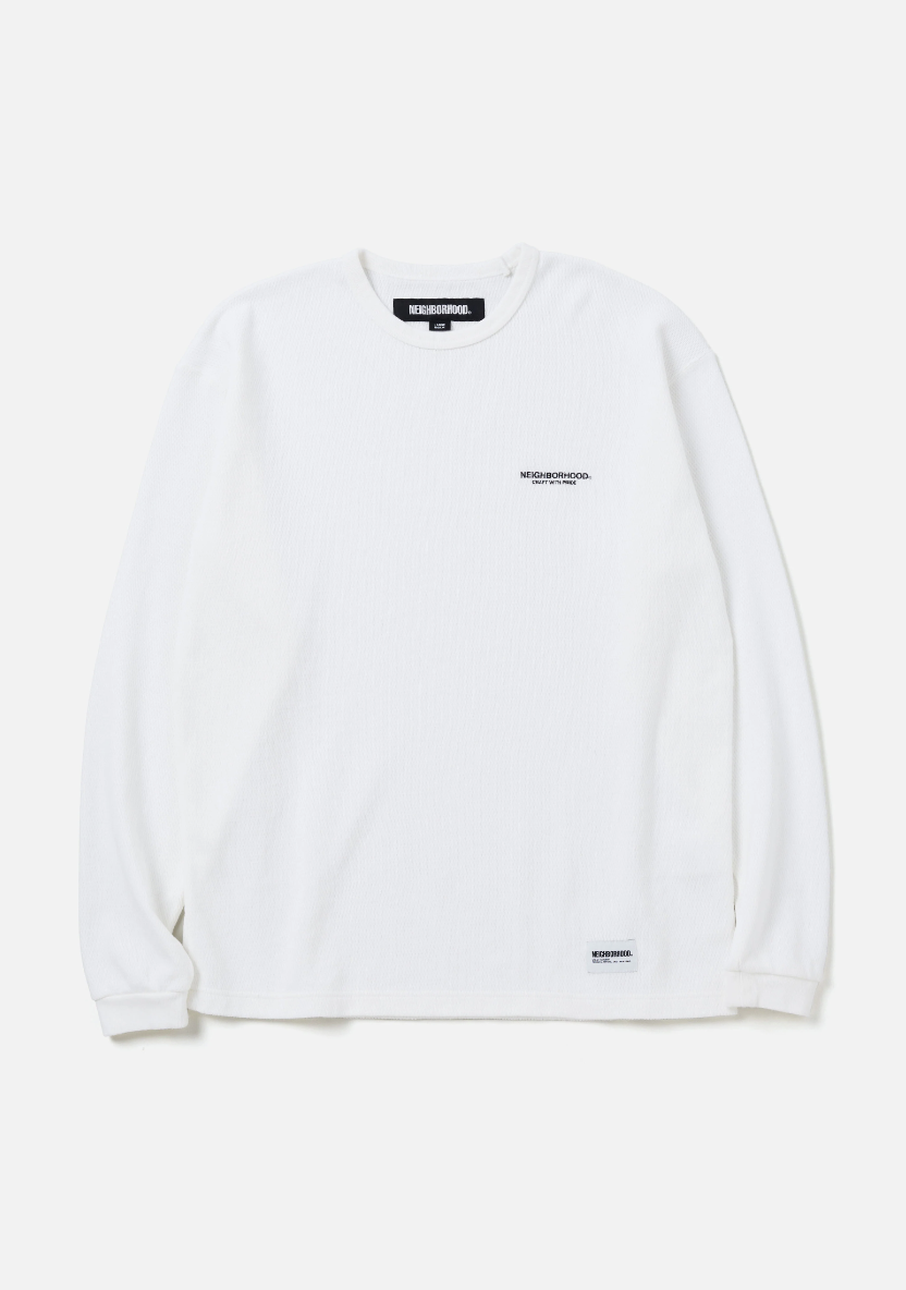 2024AW NEIGHBORHOOD HONEYCOMB FABRIC CREWNECK LS 華夫格 長T 現貨 242FPNH-CSM08
