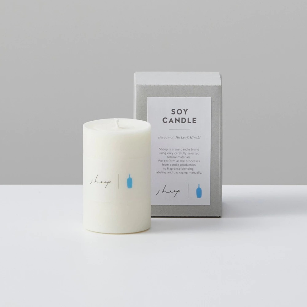 2024AW BLUE BOTTLE SOY CANDLE 蠟燭品牌 SHEEP 聯名 名古屋限定 大豆蠟燭 佛手柑 聖葉 絲柏 現貨