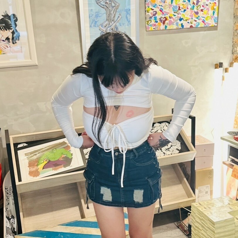 美式工裝大口袋修身迷你牛仔裙🍭自訂款