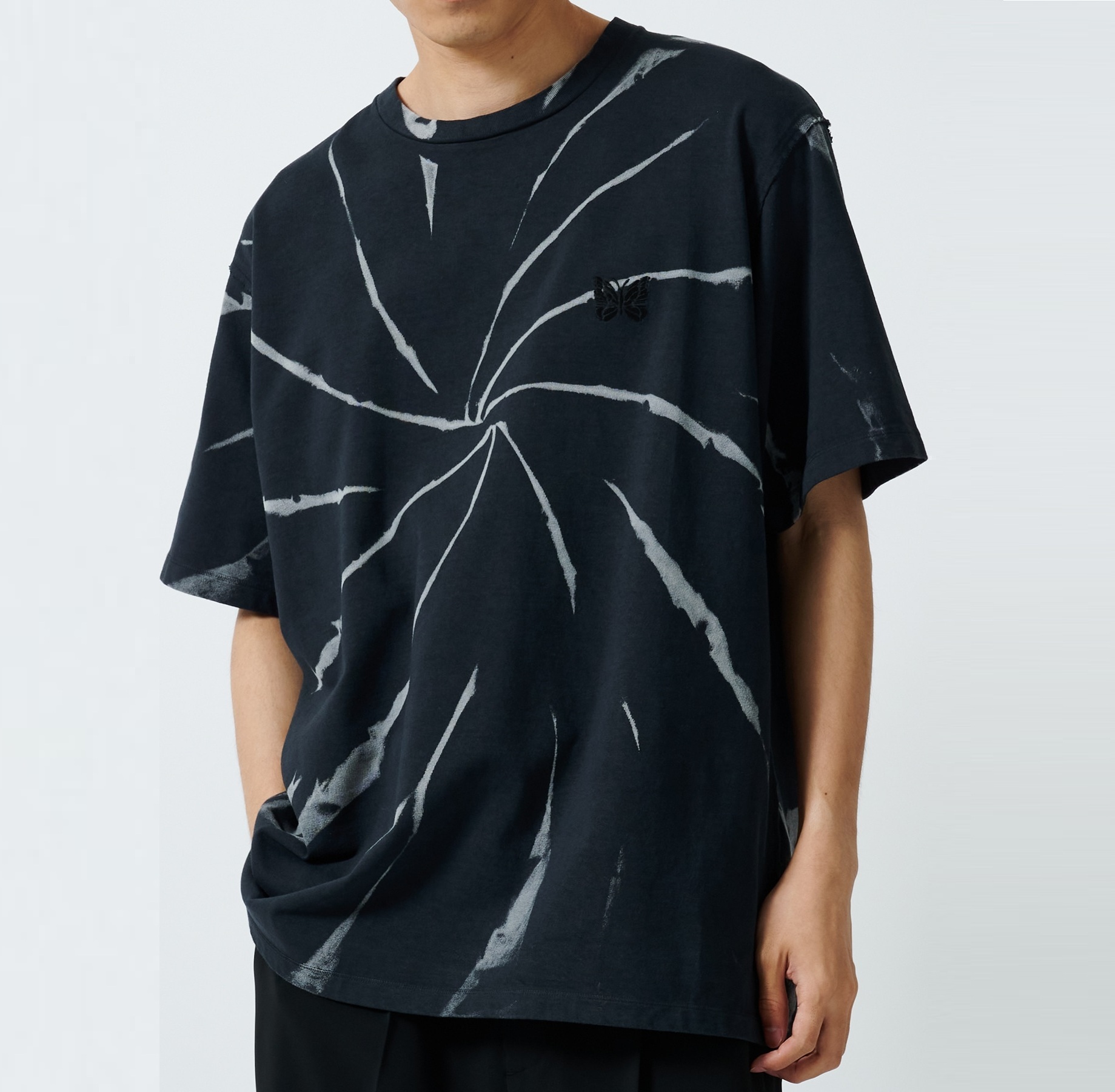 NEEDLES 2024 A/W TIE DYE TEE S/S - BLACK PRE ORDER ITEM (預訂中)
