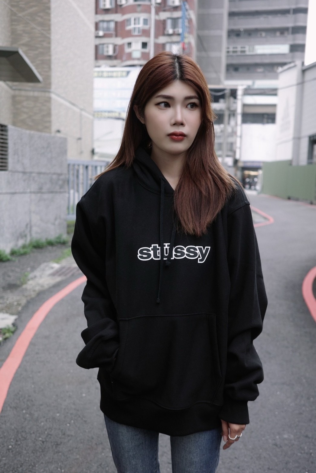 Stussy  帽T 黑字白框背後 SS-LINK 兩色 ( 1924970 )