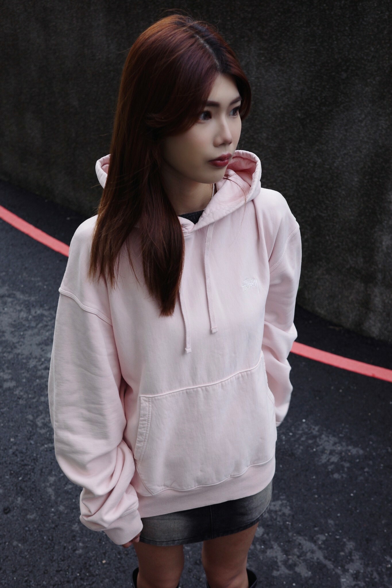 Stussy Stock Logo Hood 刺繡小Logo 帽T (118469)