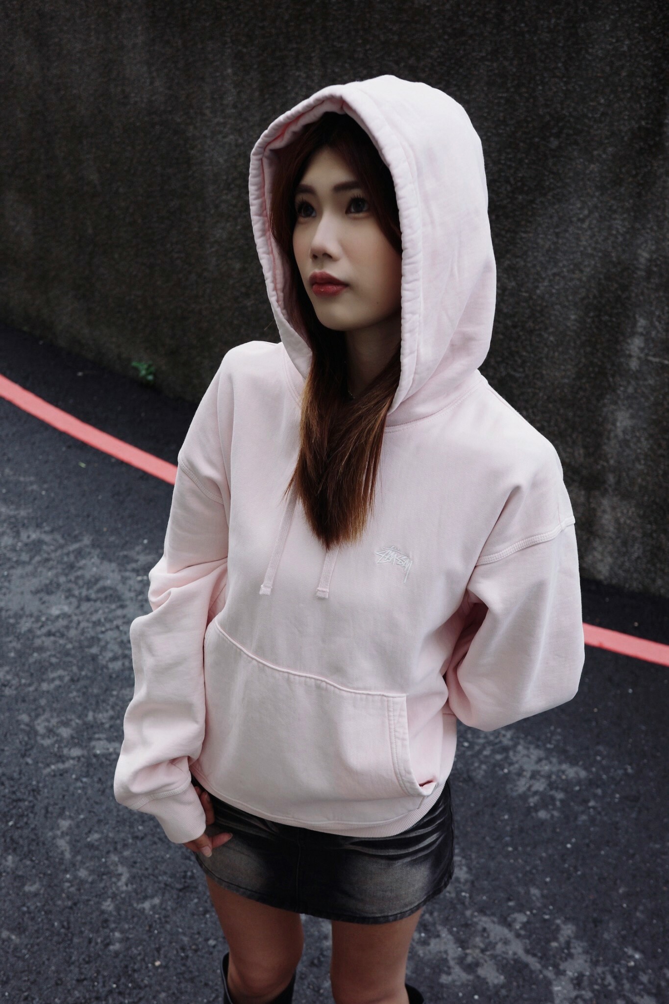 Stussy Stock Logo Hood 刺繡小Logo 帽T (118469)