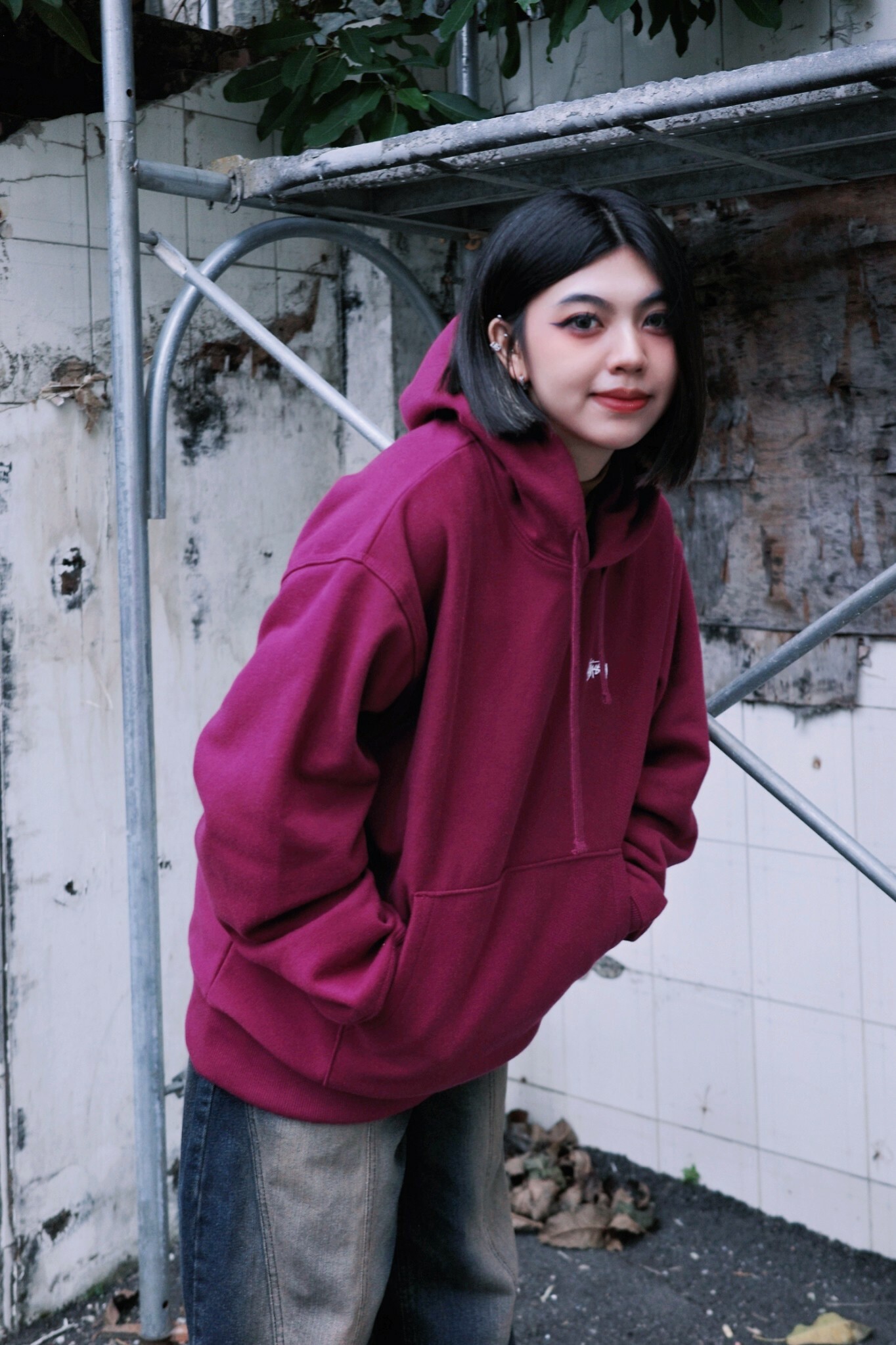 Stussy 胸口刺繡logo厚磅帽T 5色(118532)