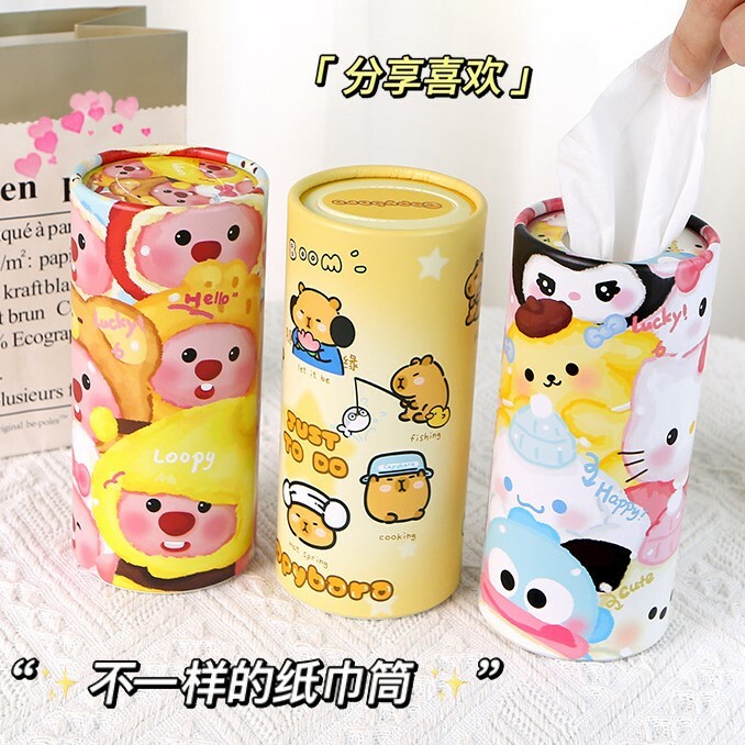[2 FOR RM10] Potrait Round Shape Tissue Box