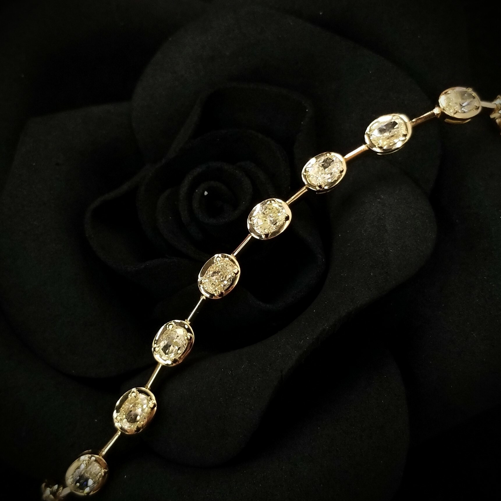 全新18K黃金6卡22份鑽石手鍊