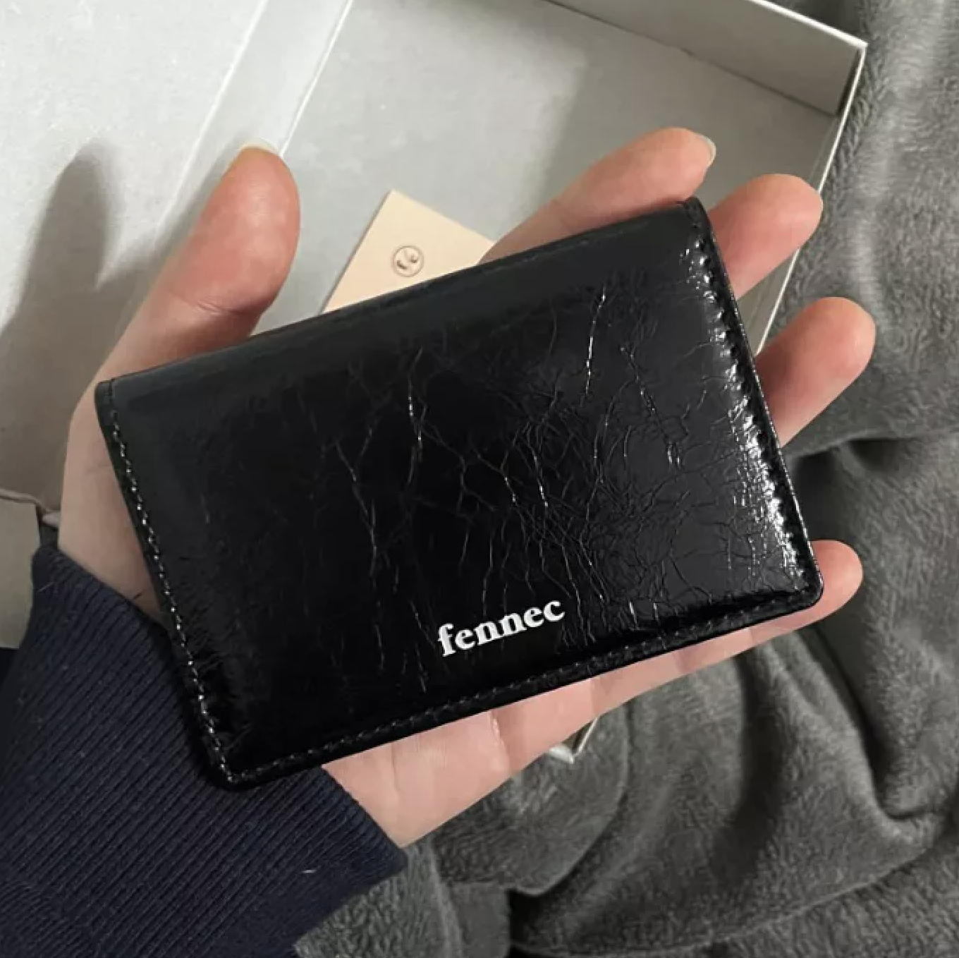 ★Fennec★ [20% coupon] CRINKLE SOFT CARD CASE BLACK CRINKLE SOFT CARD CASE - BLACK - Fennec