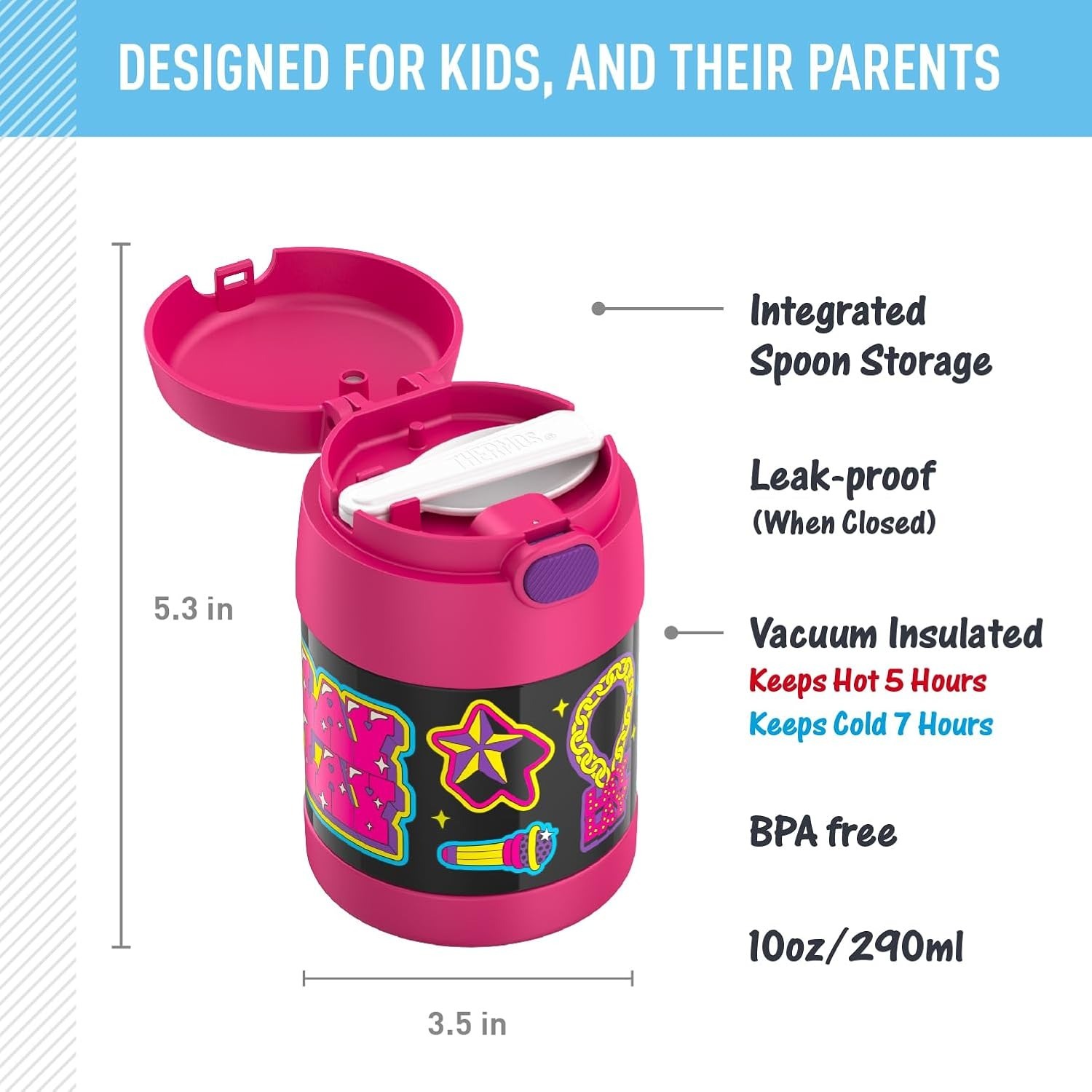 【預購】 Thermos G111991 10oz 保溫壺 (粉紅色)