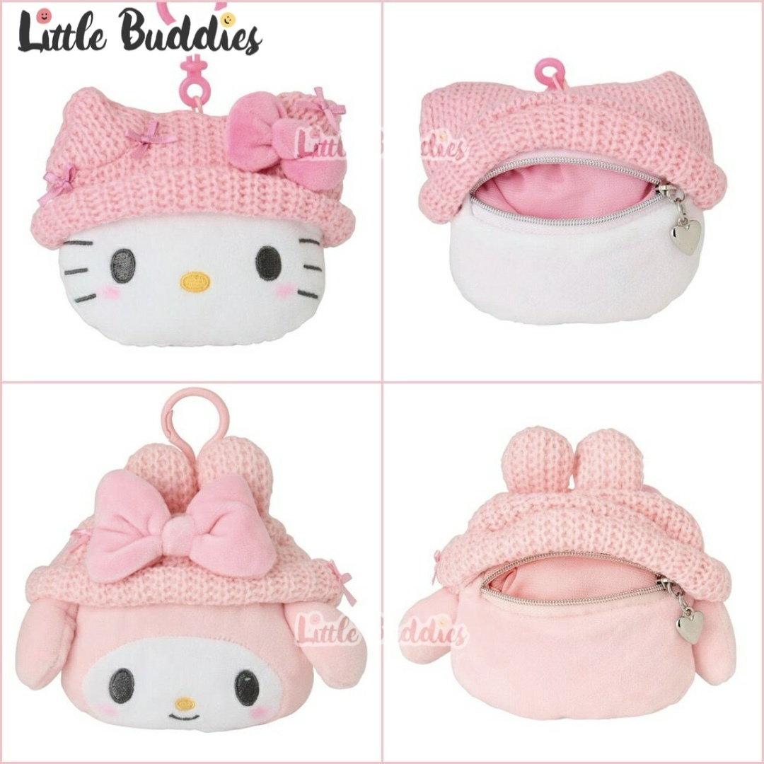 日本Sanrio 針織帽頭型包包匙扣