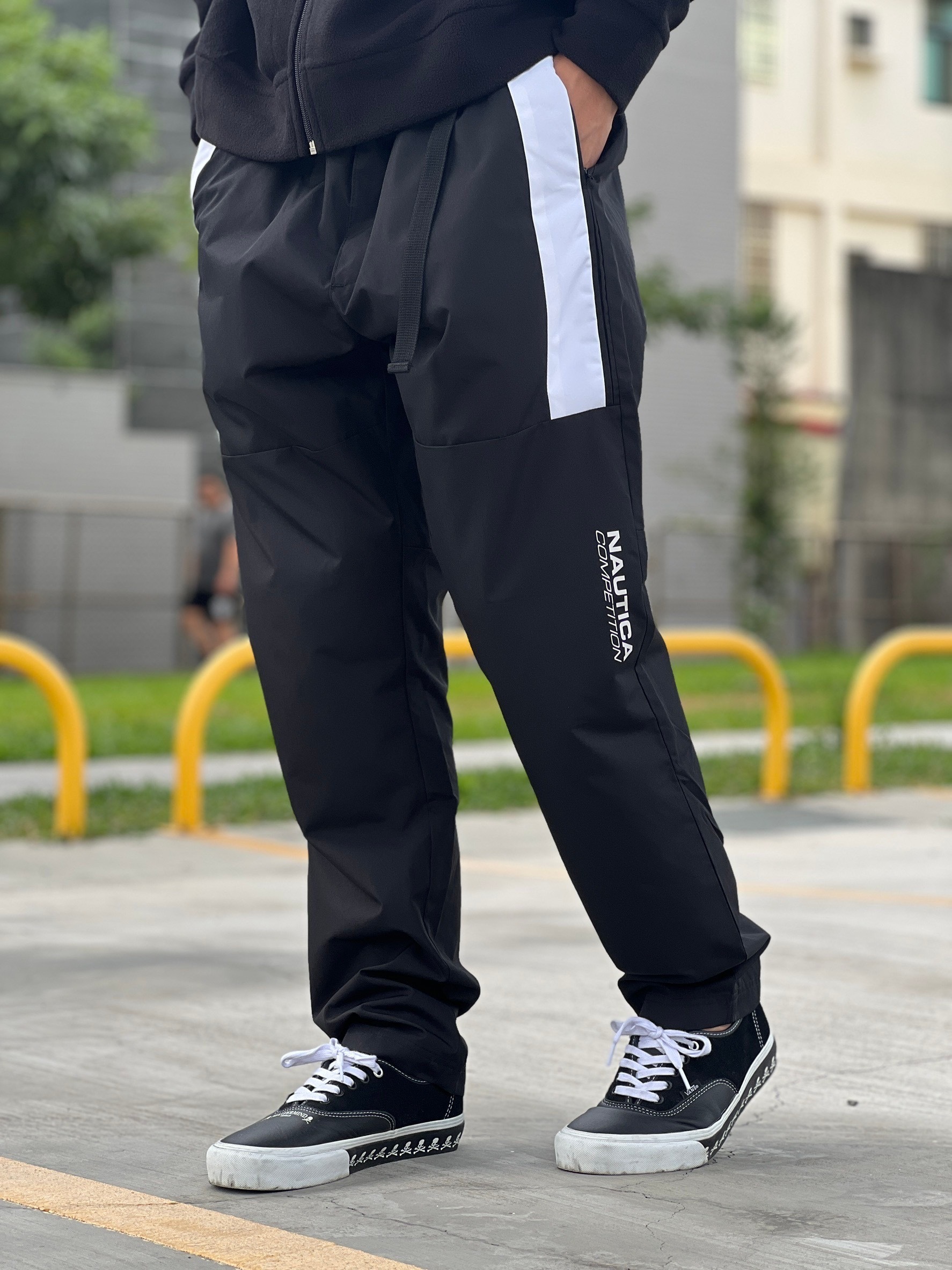 Nautica 帆船 側邊白線字母 尼龍 長褲