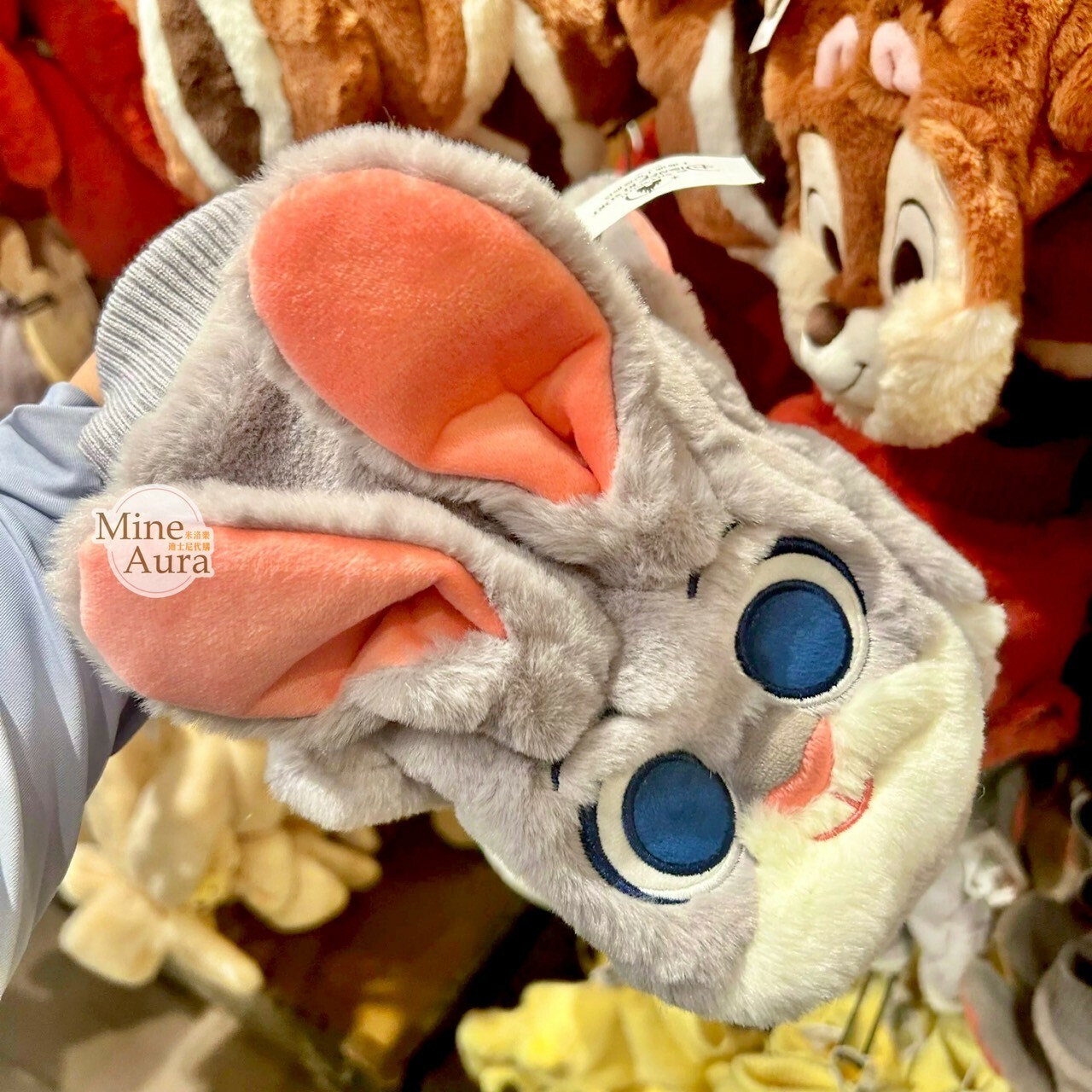 哈茱蒂 Judy 兔 大頭絨毛 造型 保暖 露指 手套 動物方城市 Zootopia -上海迪士尼樂園
