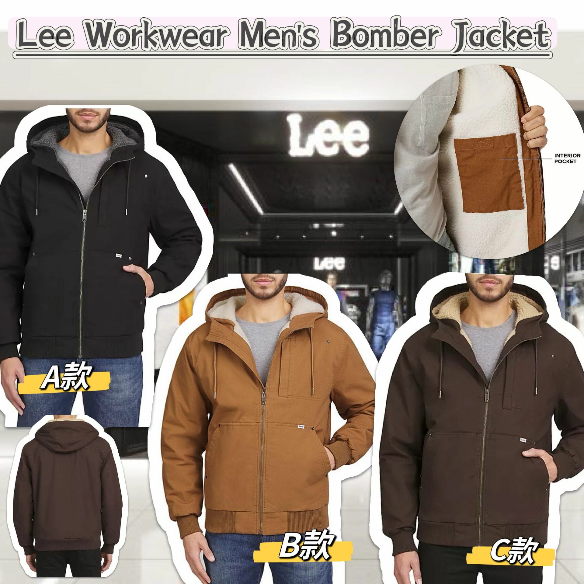 【預購】Lee Workwear G111918 男裝棉衣