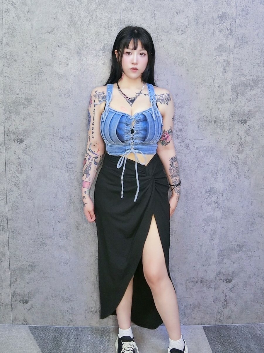 扭結抓皺修身激瘦女神長裙🔥自訂款