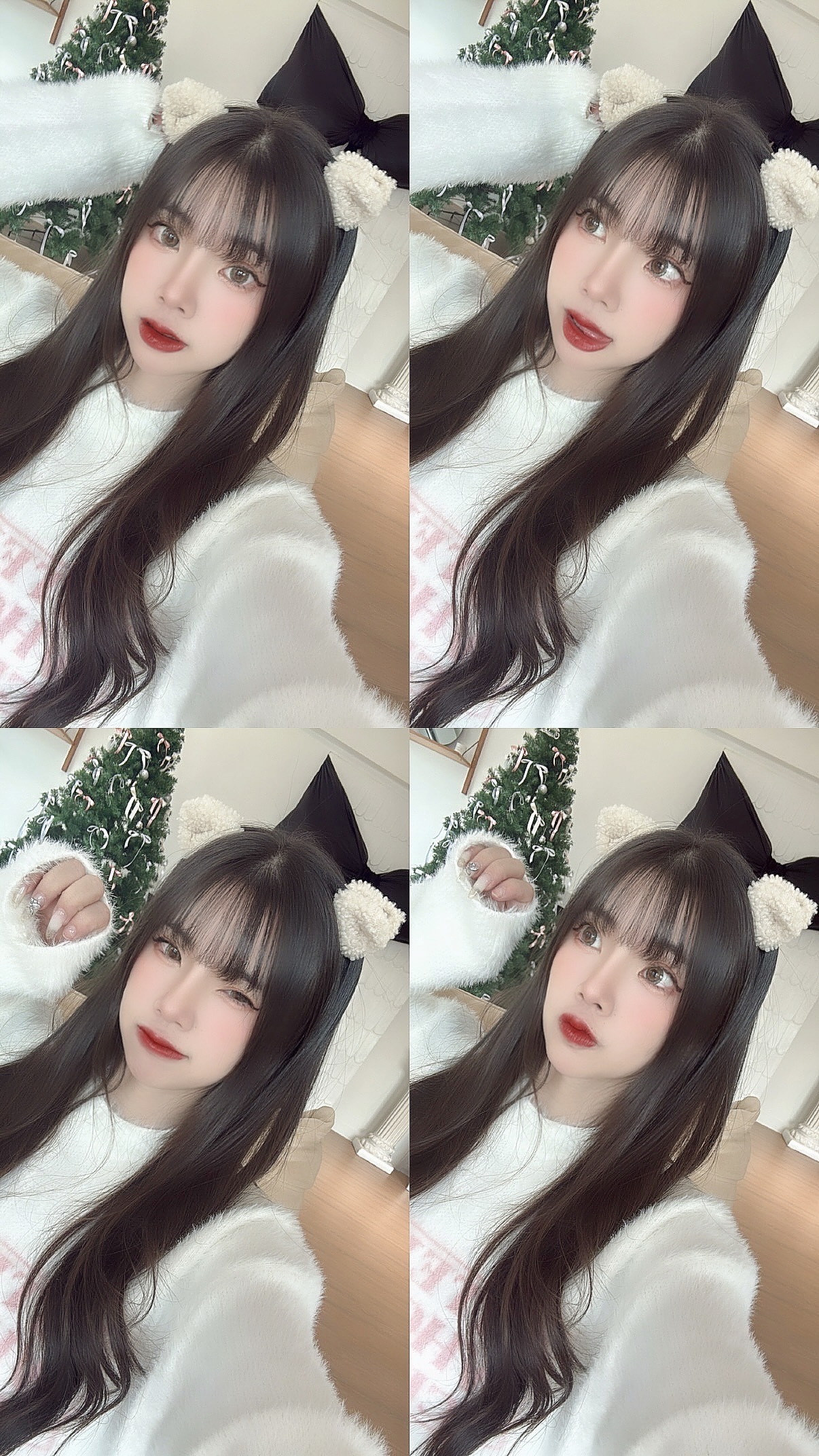 毛茸茸小貓咪髮夾🐱