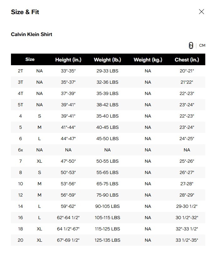 【預購】Calvin Klein Solid Herringbone G111932 中童恤衫
