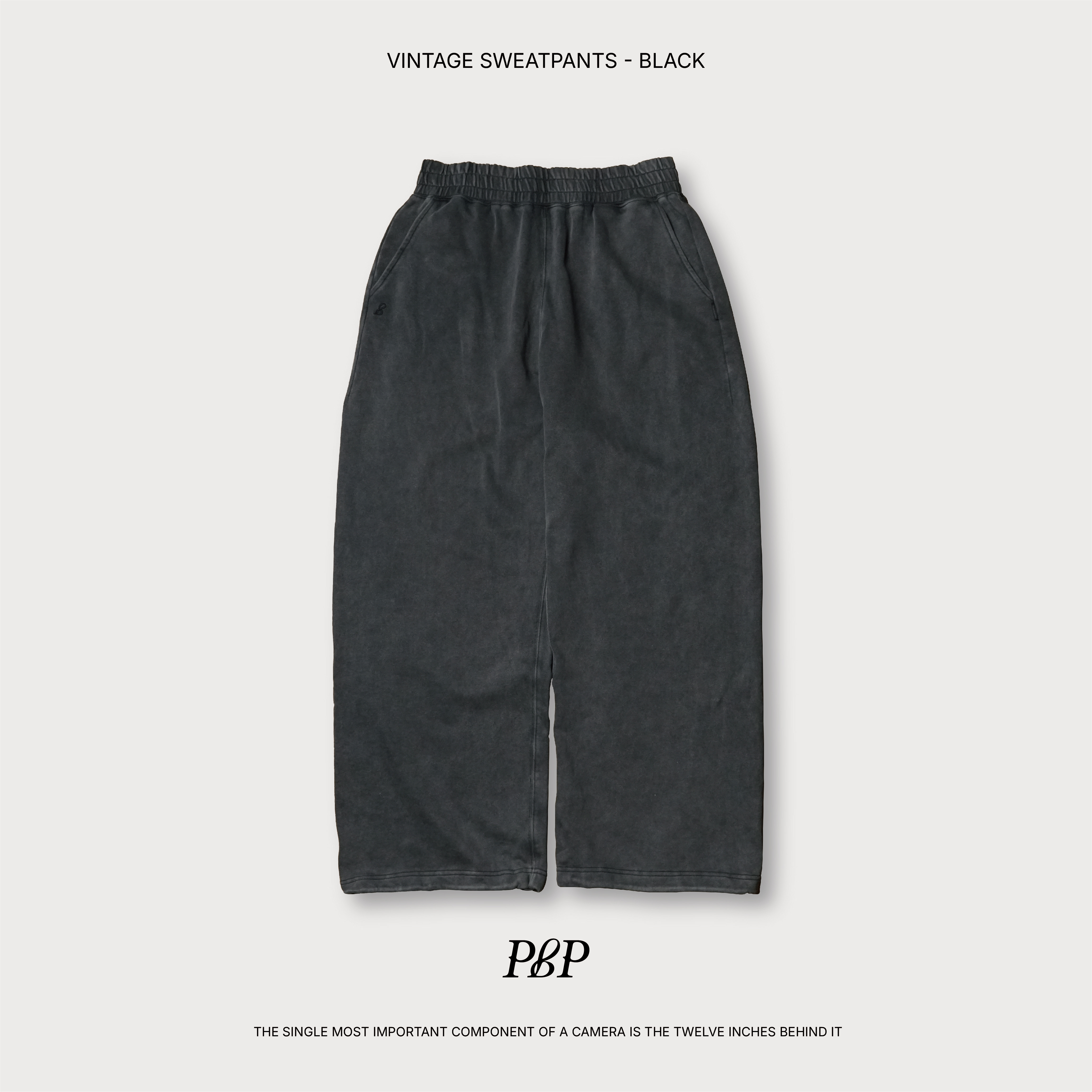 P.B.P - VINTAGE SWEATPANTS - BLACK