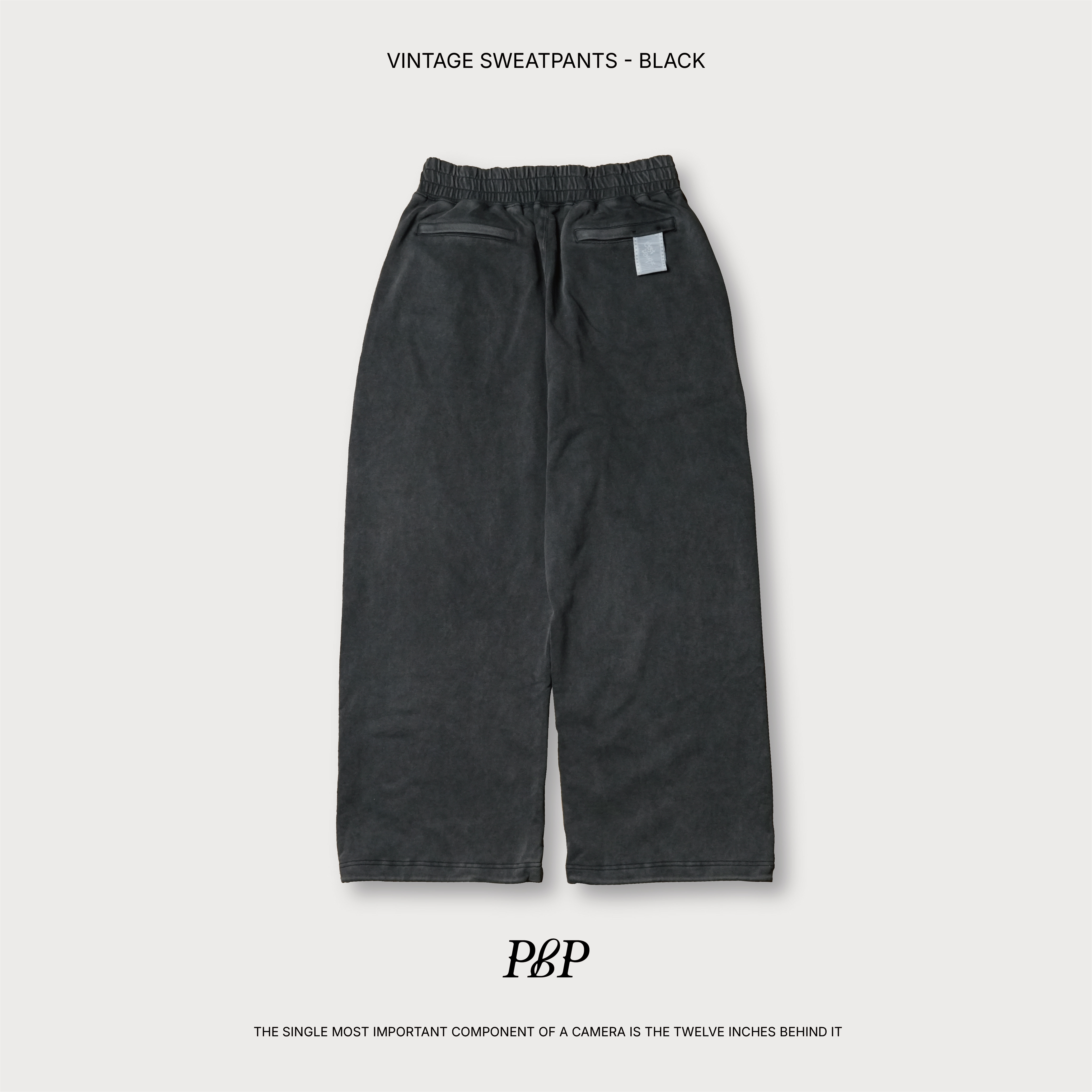 P.B.P - VINTAGE SWEATPANTS - BLACK