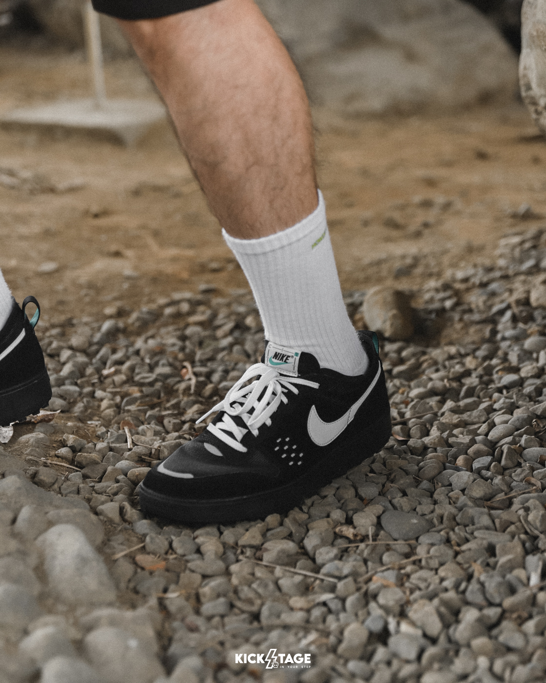 男鞋 NIKE C1TY 'BLACK' 全黑 白勾 黑魂 網布 麂皮 復古 緩震 運動 休閒鞋【FZ3863-006】