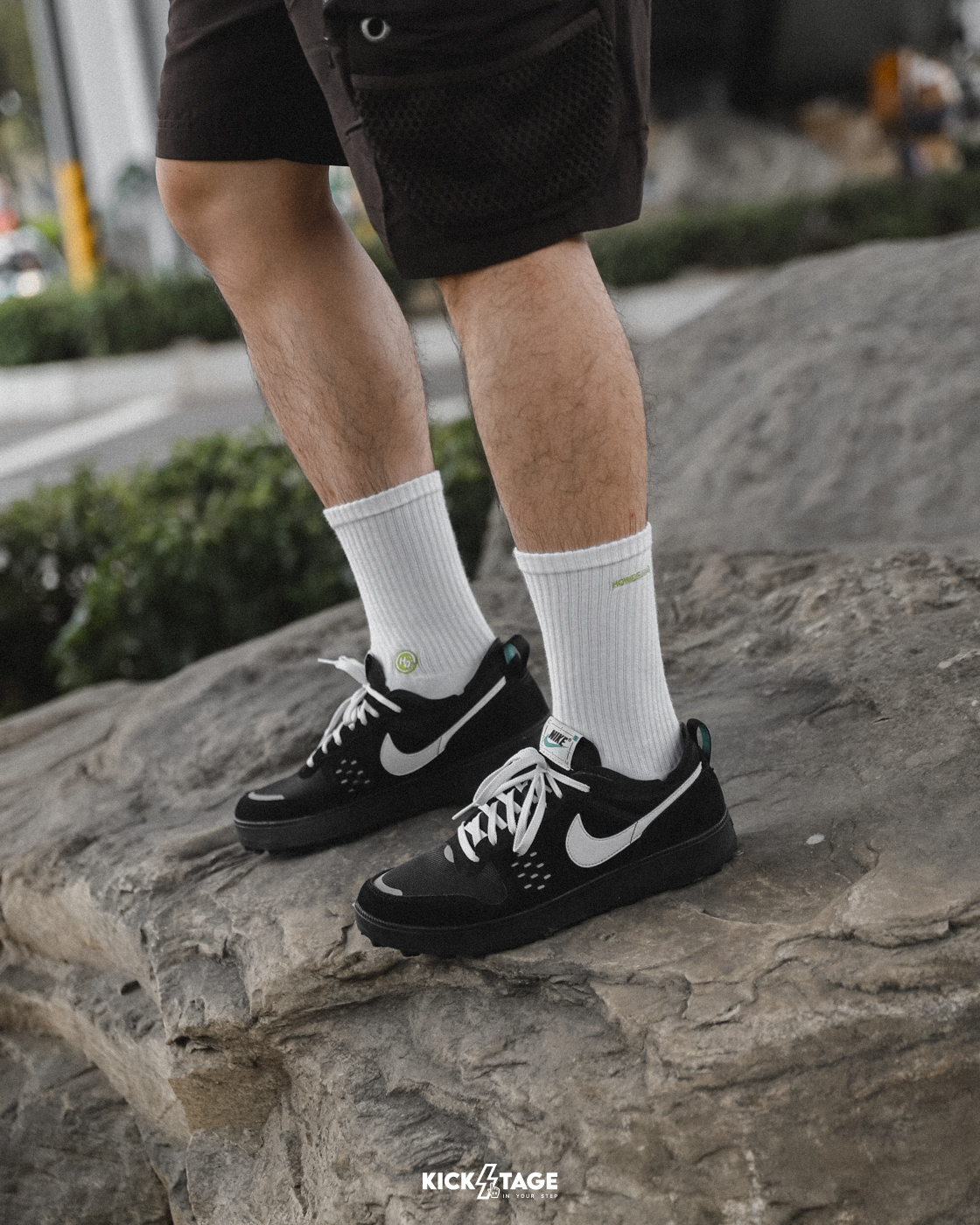 男鞋 NIKE C1TY 'BLACK' 全黑 白勾 黑魂 網布 麂皮 復古 緩震 運動 休閒鞋【FZ3863-006】