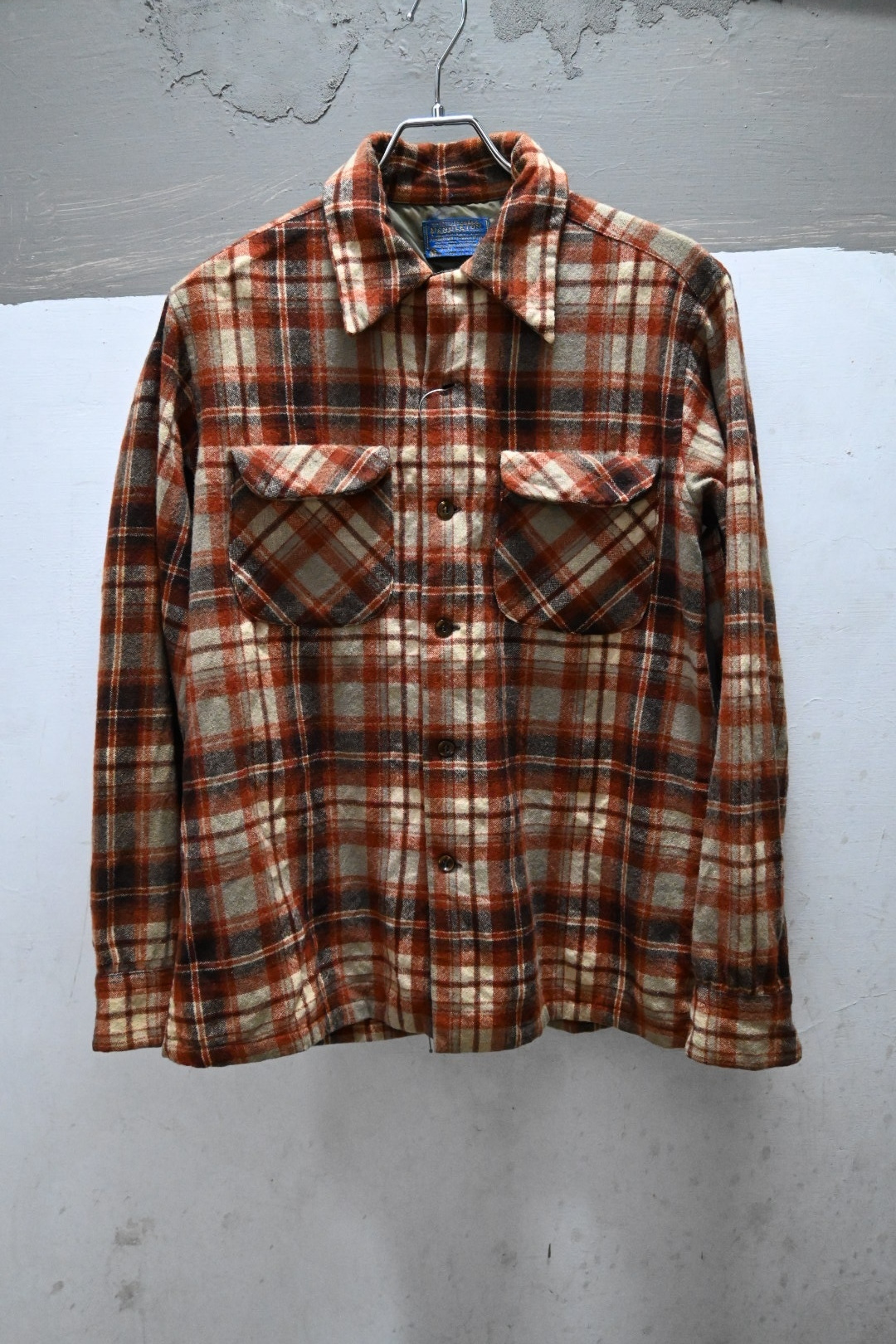 70s PENDLETON Wool Check Box Shirt Made in USA