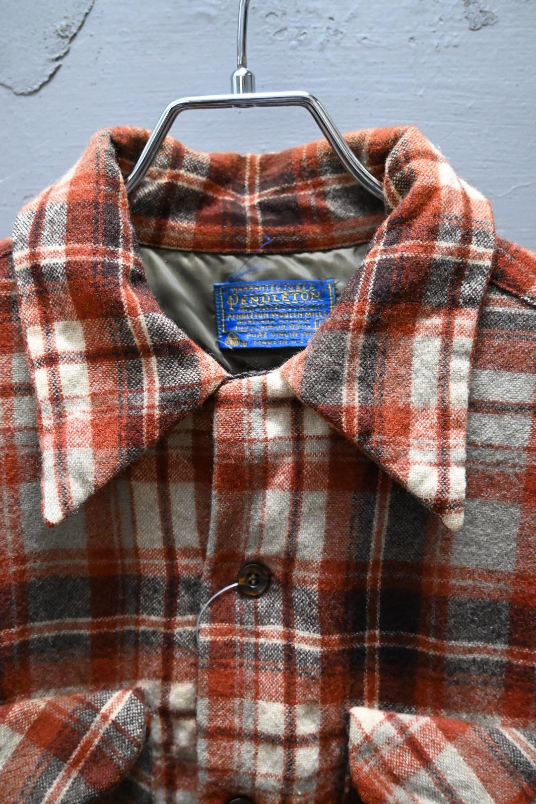 70s PENDLETON Wool Check Box Shirt Made in USA