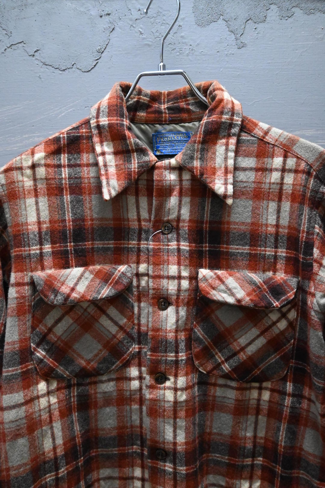 70s PENDLETON Wool Check Box Shirt Made in USA