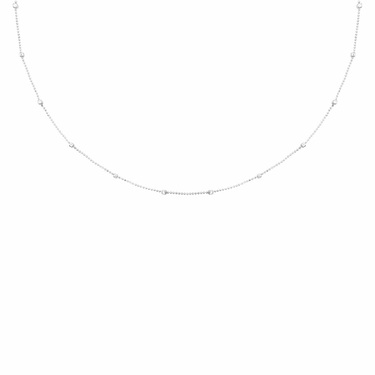 極簡珠串鎖骨鍊・純銀項鍊 (HNS10182)