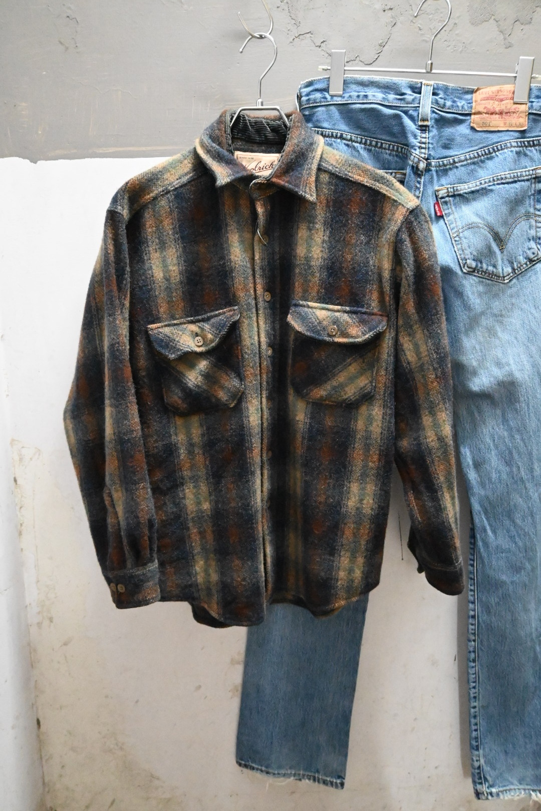 90s Wool Rich Wool Check Shirt Made in USA