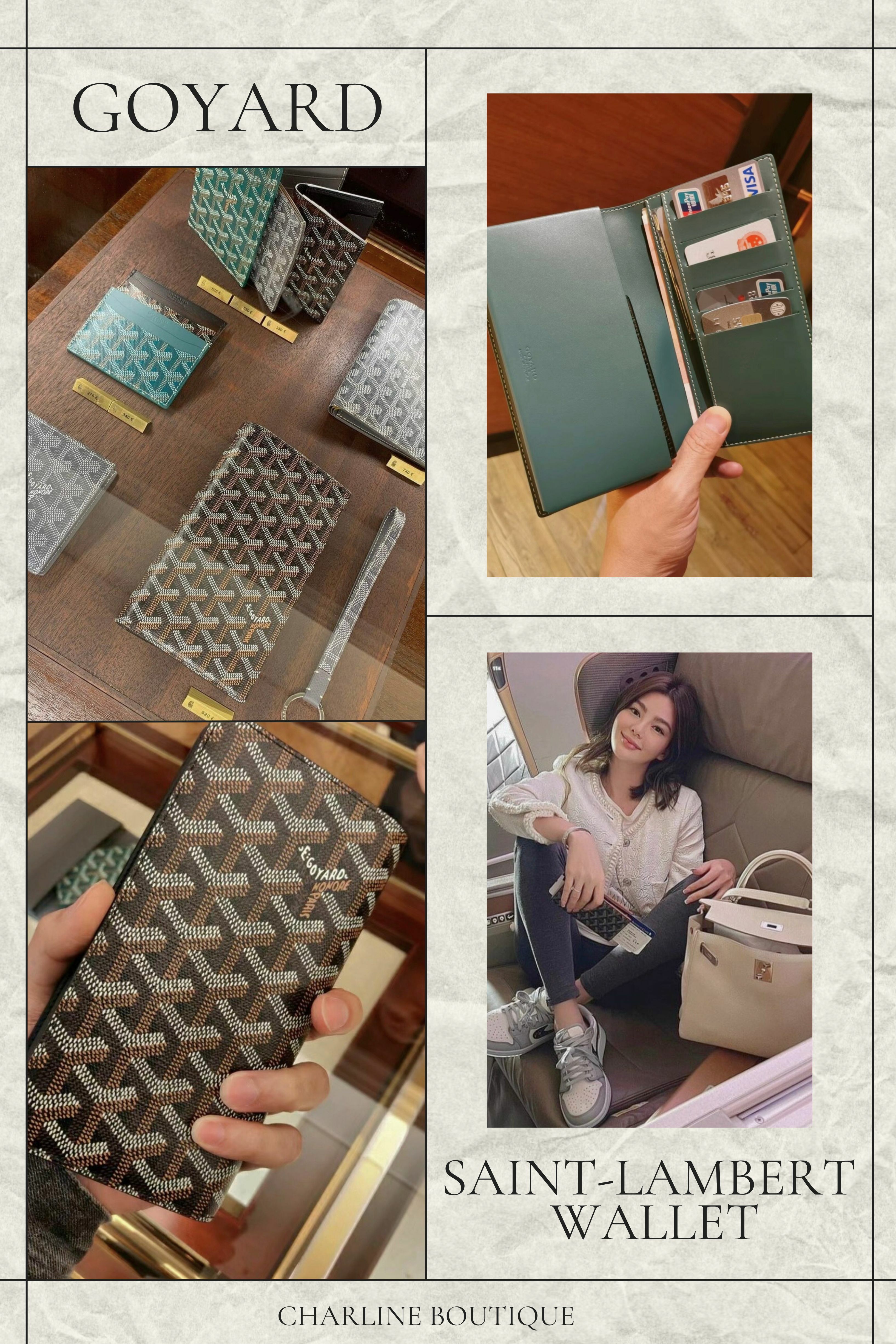 Saint-Lambert Wallet 這款對開的長夾厚度稍微大一點，但正是因為這樣，才讓它擁有更多的實用空間！內部設計包括6個卡片夾層和3個暗袋夾層。最特別的是，它的左側內袋還能放手機，讓你出門只需帶這一個夾就搞定一切。特別適合那些愛用行動支付或信用卡的朋友！雖然顏色選擇少了些，只有黑色、黑棕色、綠色、灰色和藍色五款，但這些經典色調絕對是耐看又百搭的首選！