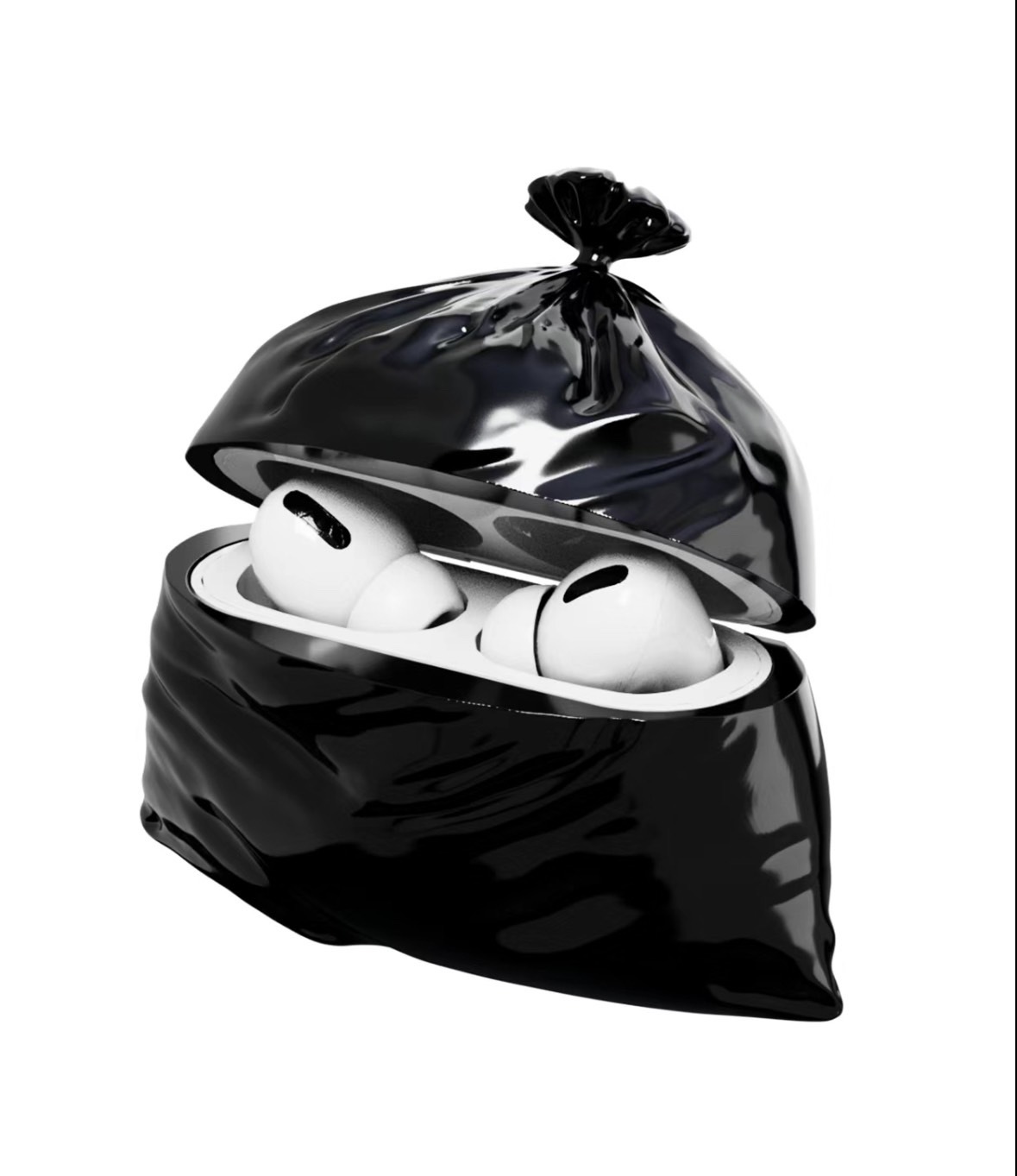 #現貨 黑色垃圾袋 Airpods耳機殼