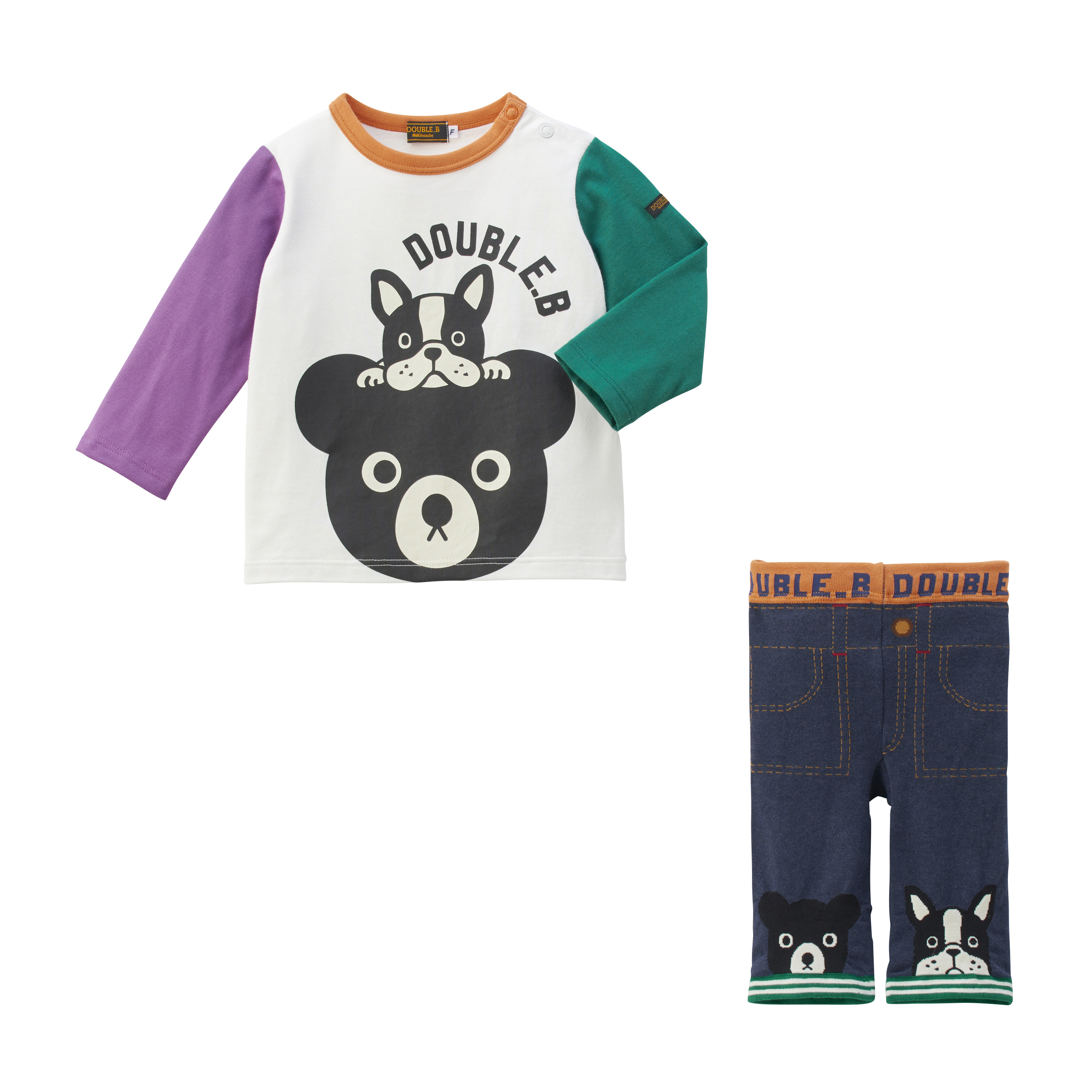 DOUBLE_B 長袖長褲套組（盒裝）-多色