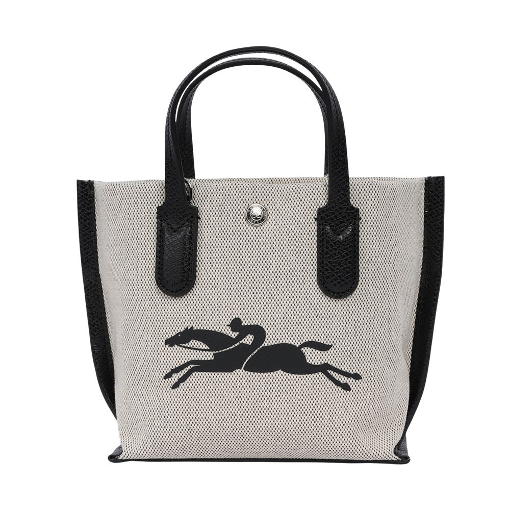 【LONGCHAMP】Essential 帆布及牛皮手提/斜背二用包(XS)(自然色)10259 HSG 037