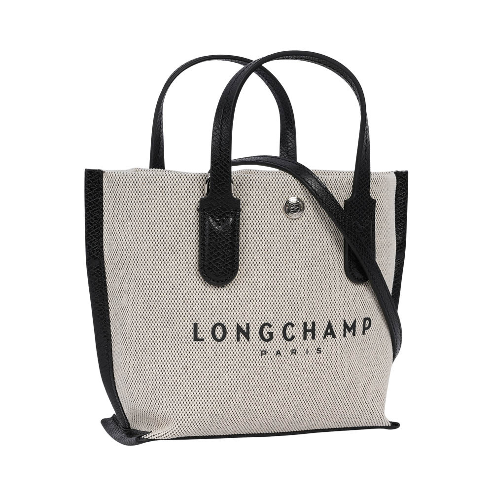 【LONGCHAMP】Essential 帆布及牛皮手提/斜背二用包(XS)(自然色)10259 HSG 037