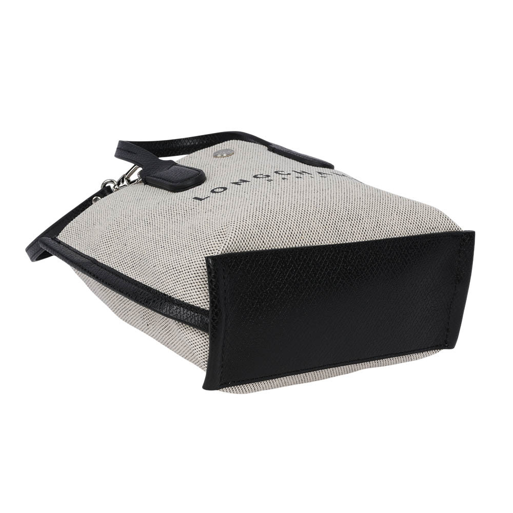 【LONGCHAMP】Essential 帆布及牛皮手提/斜背二用包(XS)(自然色)10259 HSG 037