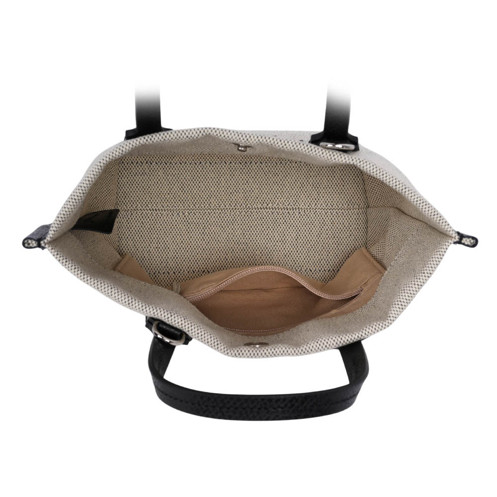 【LONGCHAMP】Essential 帆布及牛皮手提/斜背二用包(XS)(自然色)10259 HSG 037