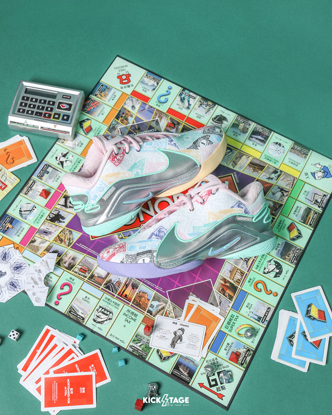 <特價不退換> NIKE LEBRON 22 XXII x MONOPOLY 'Multicolor' 大富翁聯名 地產大亨 實戰籃球鞋【FZ1098-100】LBJ PINKS