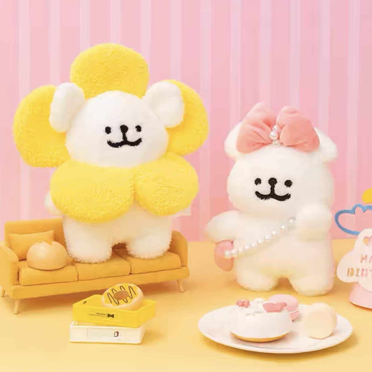 MALTESE 線條小狗 造型玩偶 娃娃 絨毛玩具 送禮 擺飾 擺設