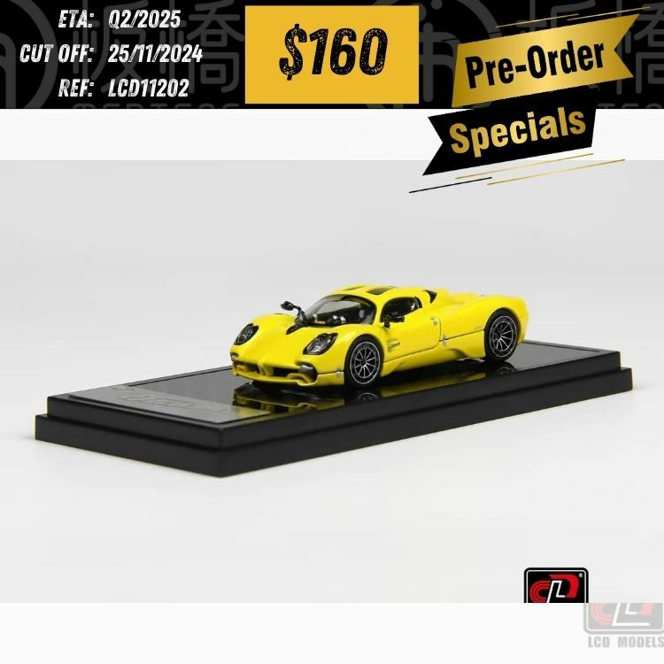 PO-$160 * LCD * 1:64 PAGANI UTOPIA YELLOW [OD20/11]