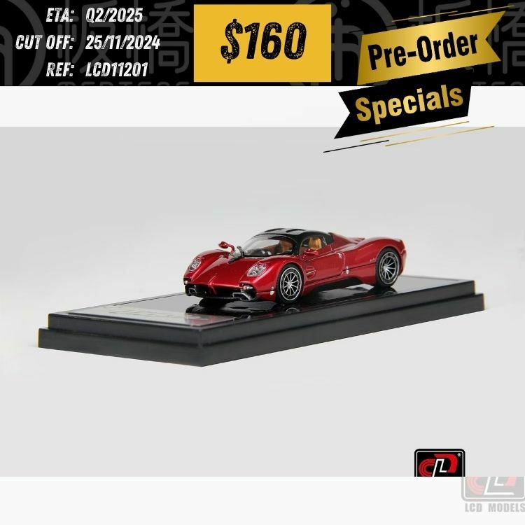 PO-$160 * LCD * 1:64 PAGANI UTOPIA RED [OD20/11]