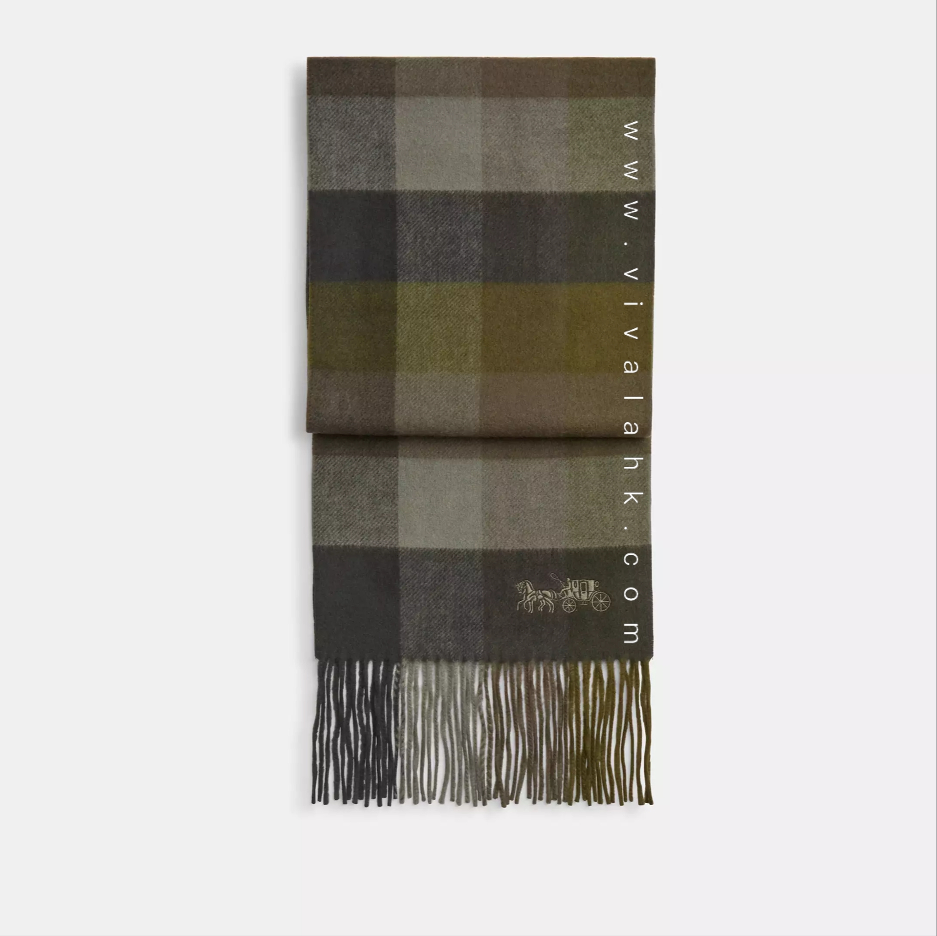 Coach - 格仔印花特長頸巾 (4629)