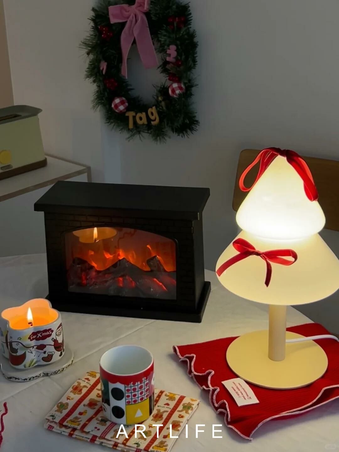 (特惠) 氛圍感聖誕樹造型檯燈/白